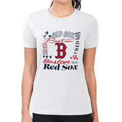 Boston Red Sox G-III 4Her by Carl Banks Women's Super-Slim Fit Lightweight Collage Team Graphic Crew Neck T-Shirt - MLB