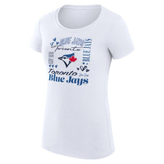Toronto Blue Jays G-III 4Her by Carl Banks Women's Super-Slim Fit Lightweight Collage Team Graphic Crew Neck T-Shirt - MLB