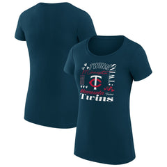 Minnesota Twins G-III 4Her by Carl Banks Women's Super-Slim Fit Lightweight Collage Team Graphic Crew Neck T-Shirt - MLB