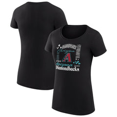 Arizona Diamondbacks G-III 4Her by Carl Banks Women's Super-Slim Fit Lightweight Collage Team Graphic Crew Neck T-Shirt - MLB
