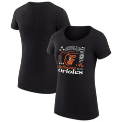 Baltimore Orioles G-III 4Her by Carl Banks Women's Super-Slim Fit Lightweight Collage Team Graphic Crew Neck T-Shirt - MLB