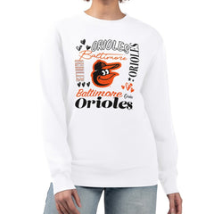 Baltimore Orioles G-III 4Her by Carl Banks Women's Collage Team Graphic Fleece Pullover Hoodie - MLB