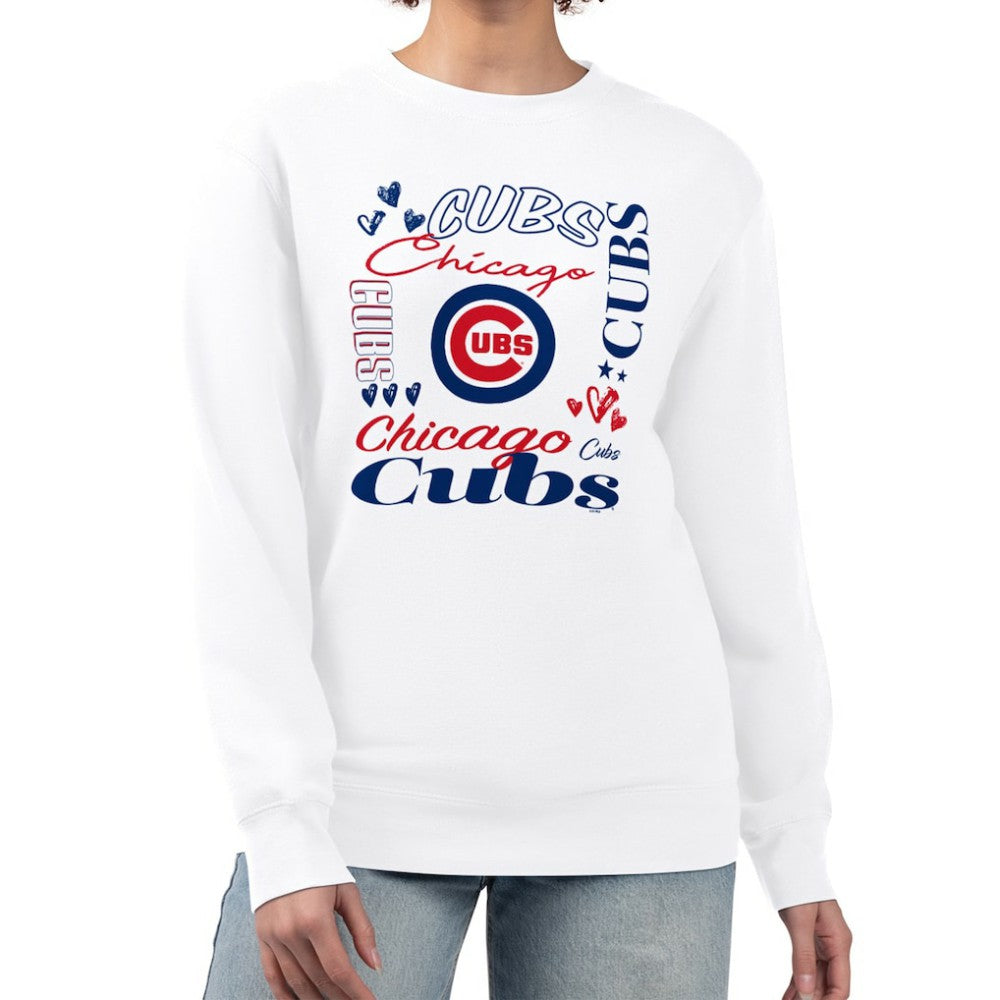 Chicago Cubs G-III 4Her by Carl Banks Women's Collage Team Graphic Fleece Pullover Hoodie - MLB