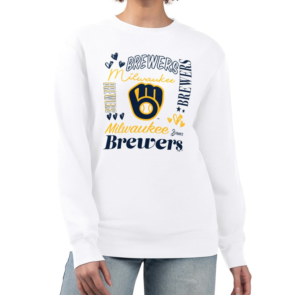 Milwaukee Brewers G-III 4Her by Carl Banks Women's Collage Team Graphic Fleece Pullover Hoodie - MLB