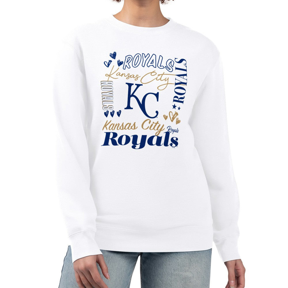 Kansas City Royals G-III 4Her by Carl Banks Women's Collage Team Graphic Fleece Pullover Hoodie - MLB