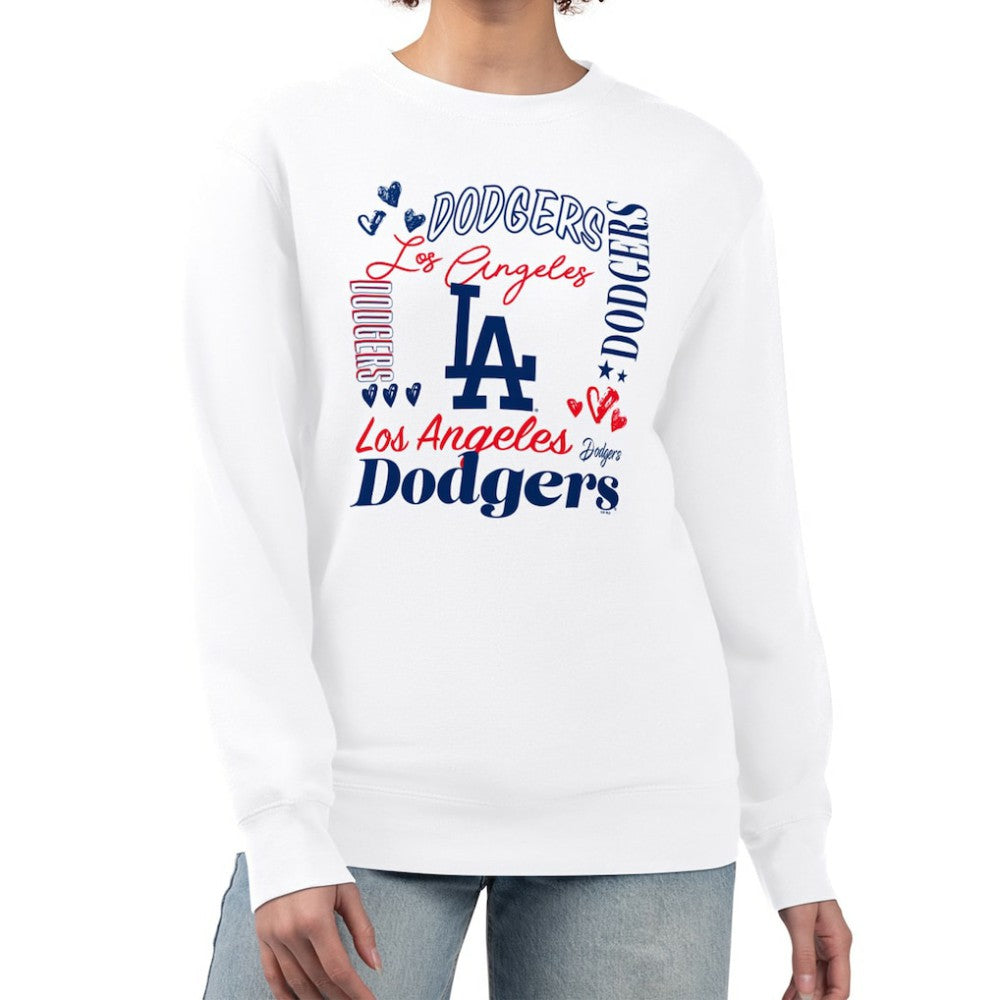 Los Angeles Dodgers G-III 4Her by Carl Banks Women's Collage Team Graphic Fleece Pullover Hoodie - MLB