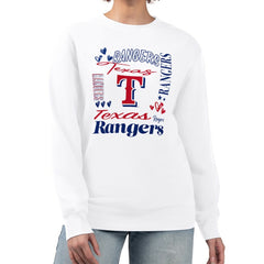 Texas Rangers G-III 4Her by Carl Banks Women's Collage Team Graphic Fleece Pullover Hoodie - MLB