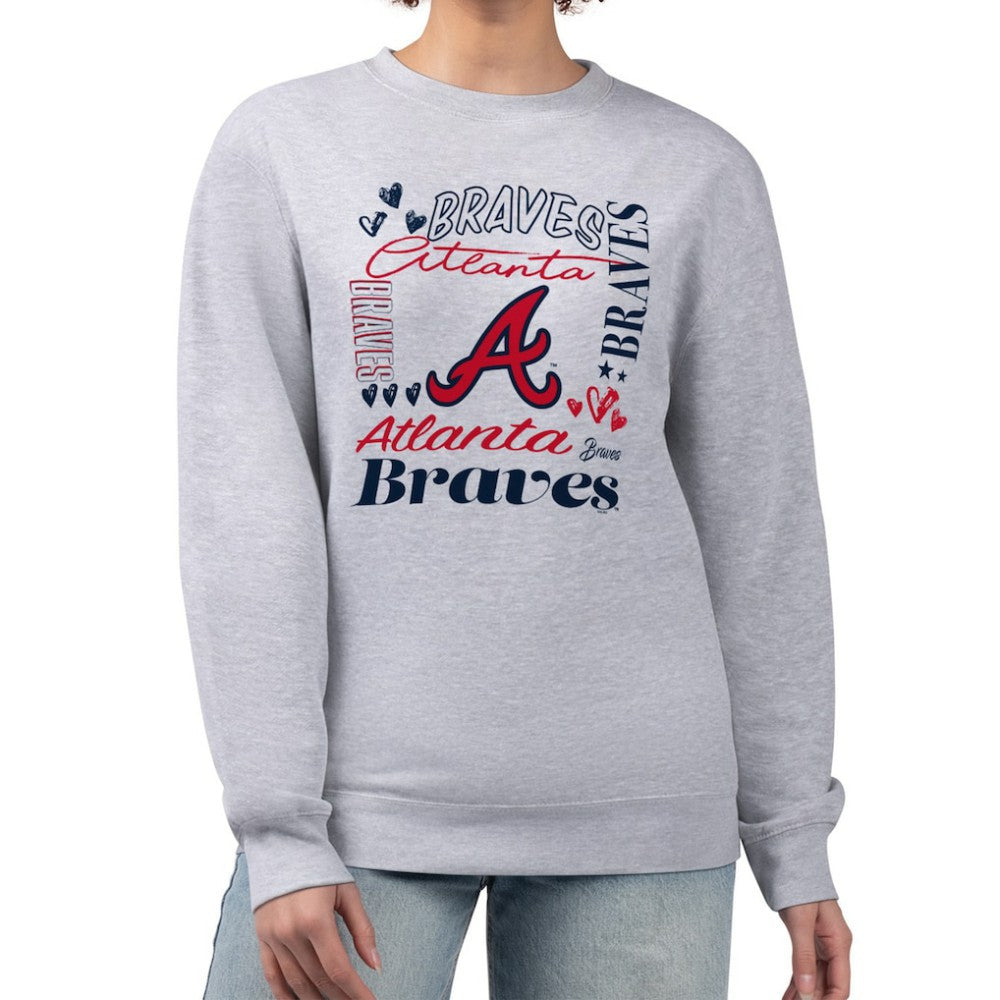 Atlanta Braves G-III 4Her by Carl Banks Women's Collage Team Graphic Fleece Pullover Hoodie - MLB