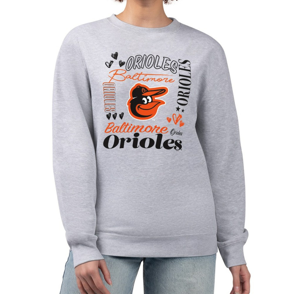 Baltimore Orioles G-III 4Her by Carl Banks Women's Collage Team Graphic Fleece Pullover Hoodie - MLB