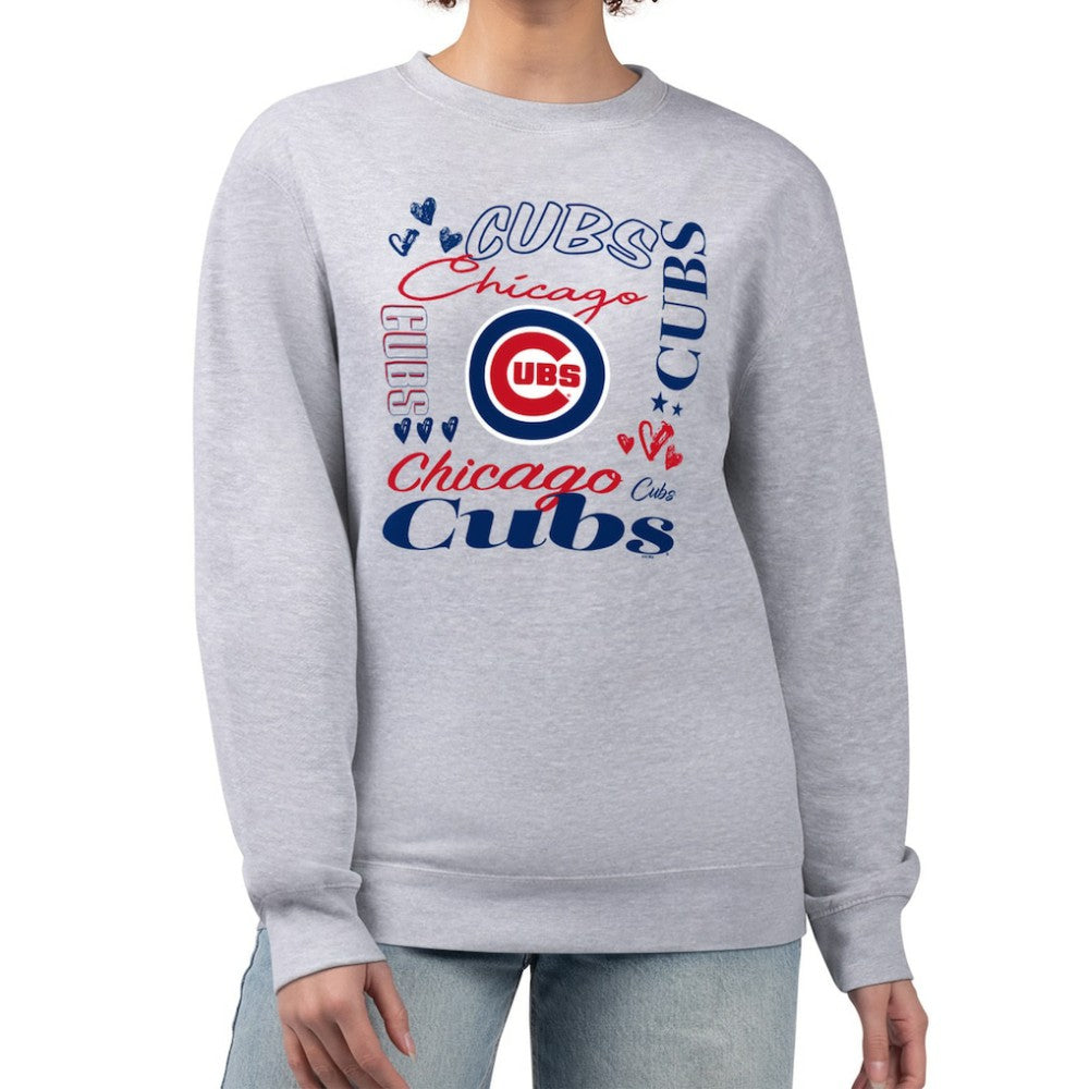 Chicago Cubs G-III 4Her by Carl Banks Women's Collage Team Graphic Fleece Pullover Hoodie - MLB