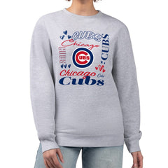 Chicago Cubs G-III 4Her by Carl Banks Women's Collage Team Graphic Fleece Pullover Hoodie - MLB