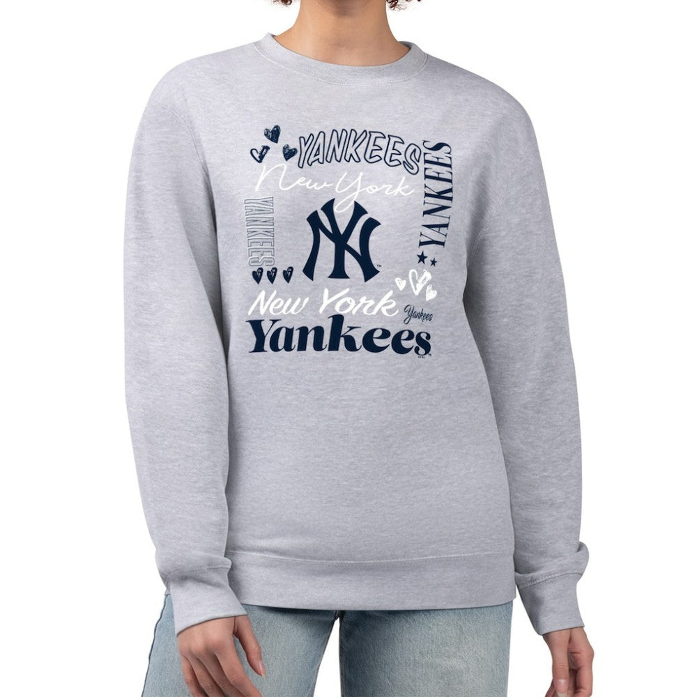 New York Yankees G-III 4Her by Carl Banks Women's Collage Team Graphic Fleece Pullover Hoodie - MLB