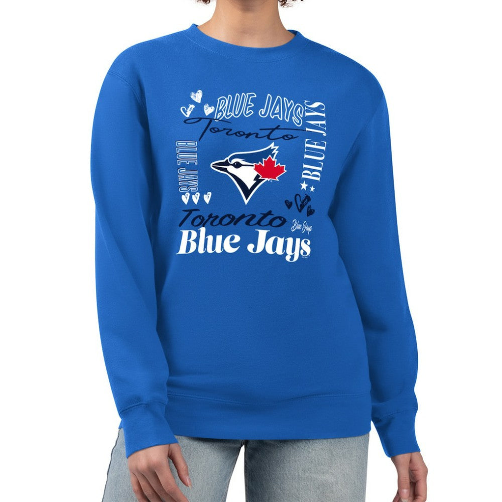 Toronto Blue Jays G-III 4Her by Carl Banks Women's Collage Team Graphic Fleece Pullover Hoodie - MLB