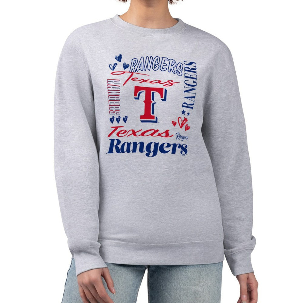 Texas Rangers G-III 4Her by Carl Banks Women's Collage Team Graphic Fleece Pullover Hoodie - MLB