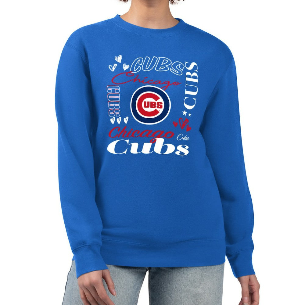 Chicago Cubs G-III 4Her by Carl Banks Women's Collage Team Graphic Fleece Pullover Hoodie - MLB