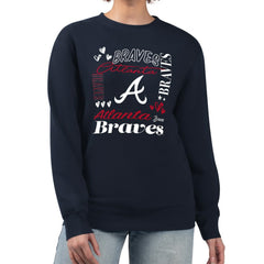 Atlanta Braves G-III 4Her by Carl Banks Women's Collage Team Graphic Fleece Pullover Hoodie - MLB