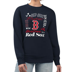 Boston Red Sox G-III 4Her by Carl Banks Women's Collage Team Graphic Fleece Pullover Hoodie - MLB