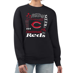 Cincinnati Reds G-III 4Her by Carl Banks Women's Collage Team Graphic Fleece Pullover Hoodie - MLB