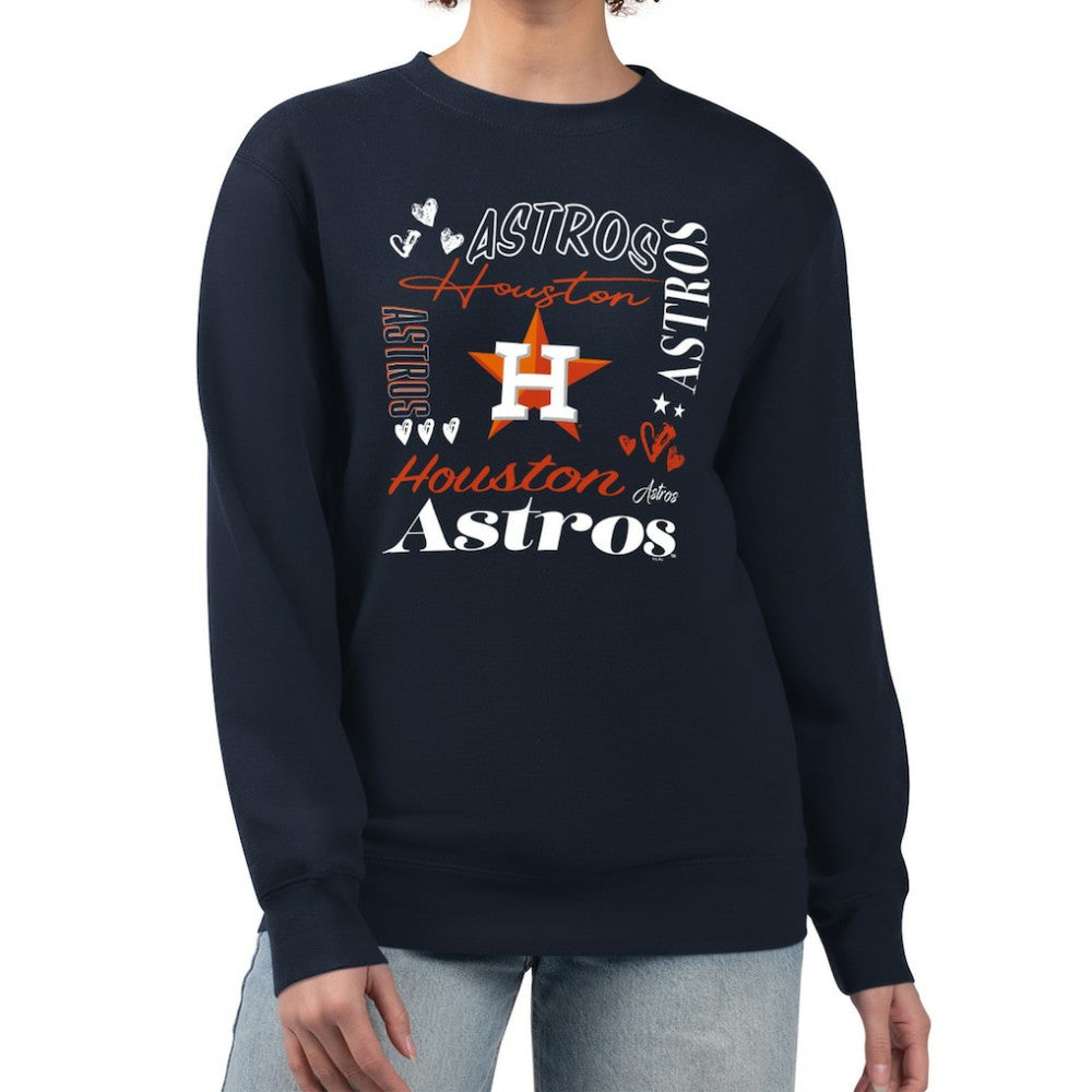 Houston Astros G-III 4Her by Carl Banks Women's Collage Team Graphic Fleece Pullover Hoodie - MLB