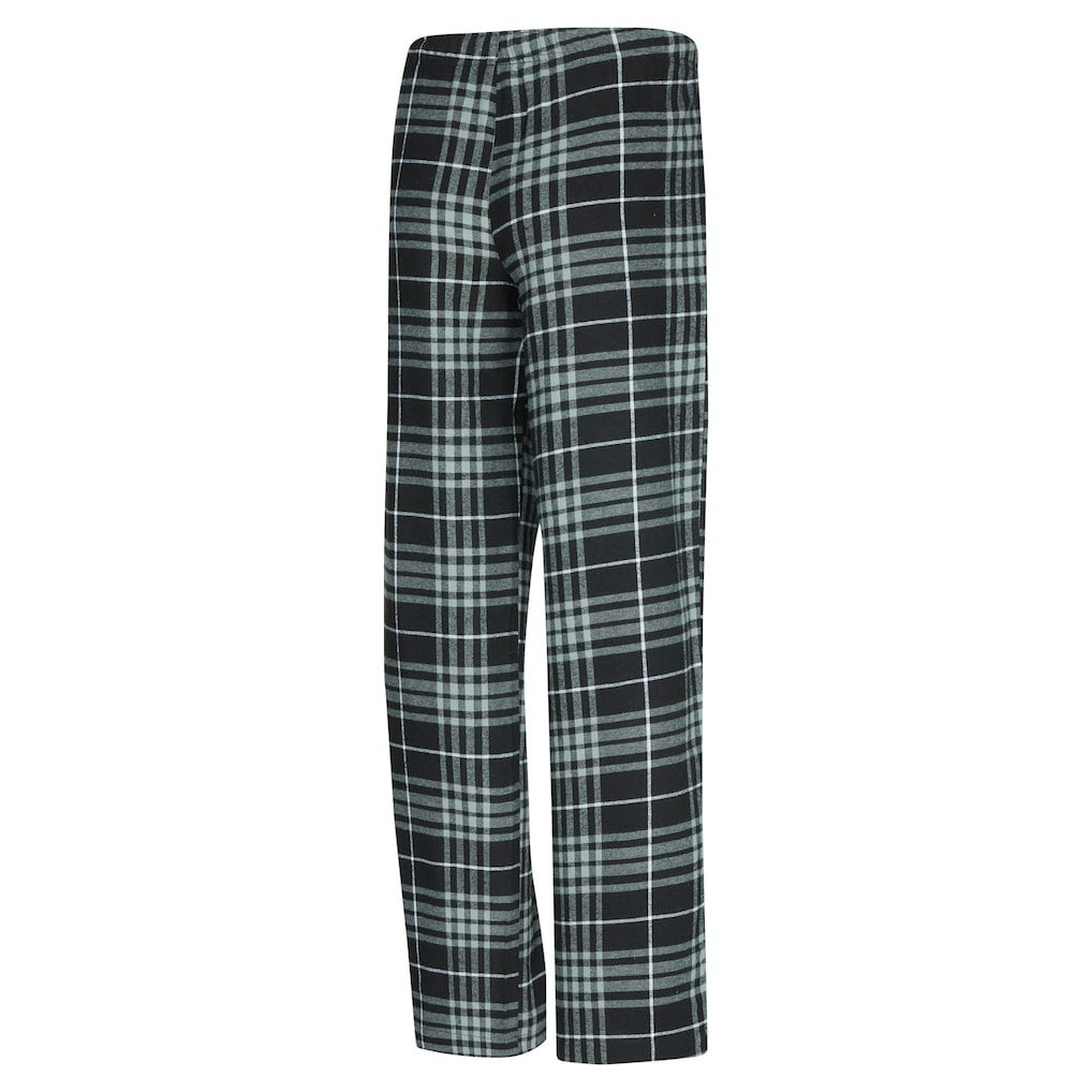 Brooklyn Nets Concepts Sport Women's Vector Top & Flannel Pants Sleep Set Black/Gray - NBA