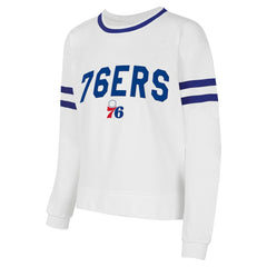 Philadelphia 76ers Concepts Sport Women's Borough Pullover Sweatshirt White - NBA