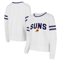 Phoenix Suns Concepts Sport Women's Borough Pullover Sweatshirt White - NBA