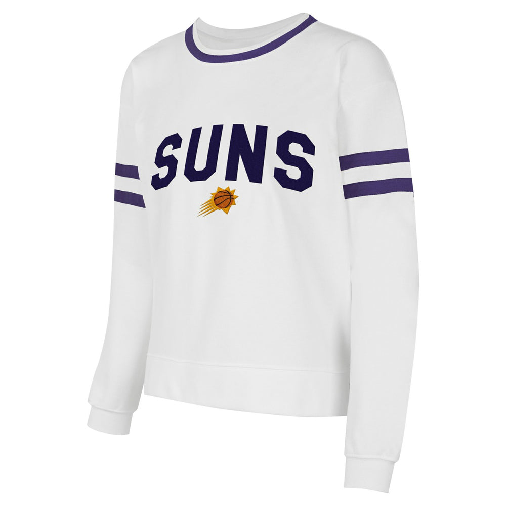Phoenix Suns Concepts Sport Women's Borough Pullover Sweatshirt White - NBA