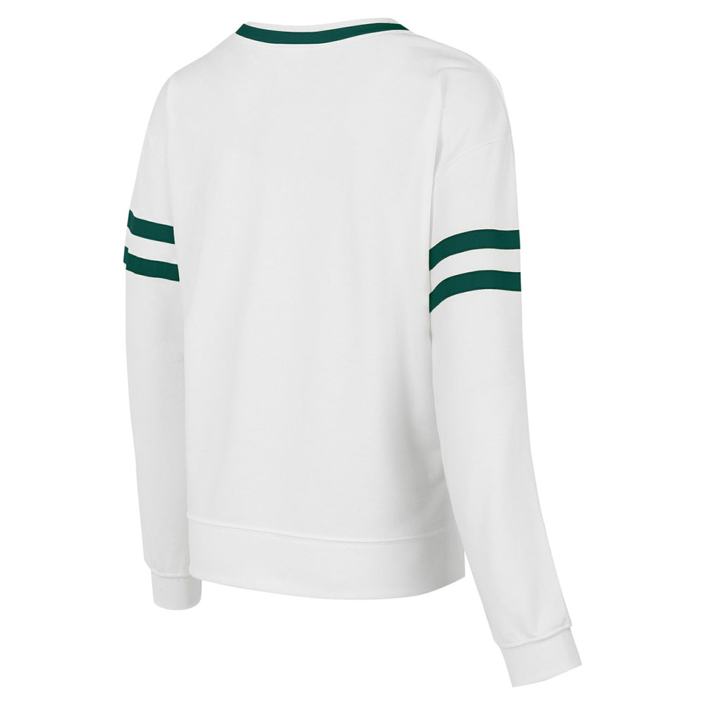 Milwaukee Bucks Concepts Sport Women's Borough Pullover Sweatshirt White - NBA