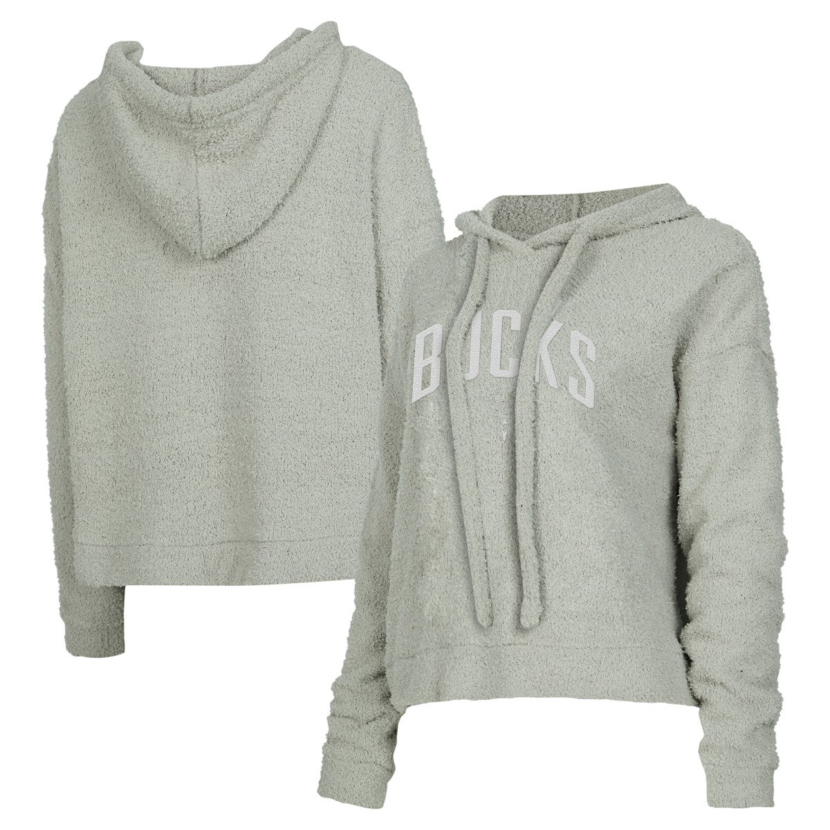 Milwaukee Bucks Concepts Sport Women's Ventura Comfy Pullover Hoodie Gray - NBA