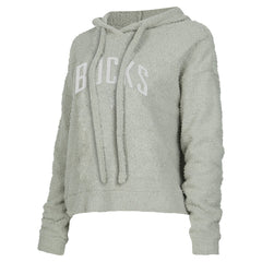 Milwaukee Bucks Concepts Sport Women's Ventura Comfy Pullover Hoodie Gray - NBA