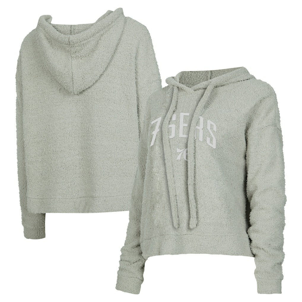 Philadelphia 76ers Concepts Sport Women's Ventura Comfy Pullover Hoodie Gray - NBA