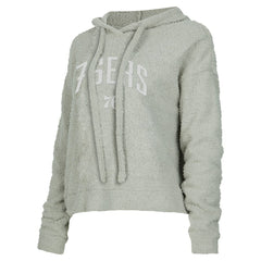 Philadelphia 76ers Concepts Sport Women's Ventura Comfy Pullover Hoodie Gray - NBA