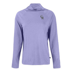 Colorado Rockies Cutter & Buck Women's  Coastline Epic Comfort Eco Recycled Funnel Neck Raglan Pullover Top - MLB