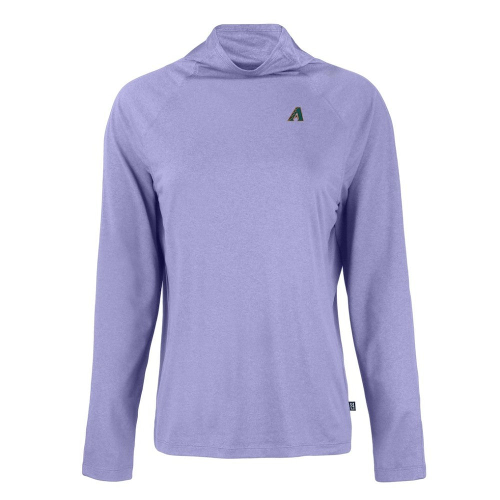 Arizona Diamondbacks Cutter & Buck Women's Cooperstown Collection Coastline Epic Comfort Eco Recycled Funnel Neck Raglan Pullover Top - MLB