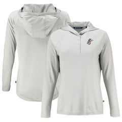 Cincinnati Reds Cutter & Buck Women's Cooperstown Collection Coastline Epic Comfort Eco Recycled Hoodie Raglan Long Sleeve T-Shirt - MLB