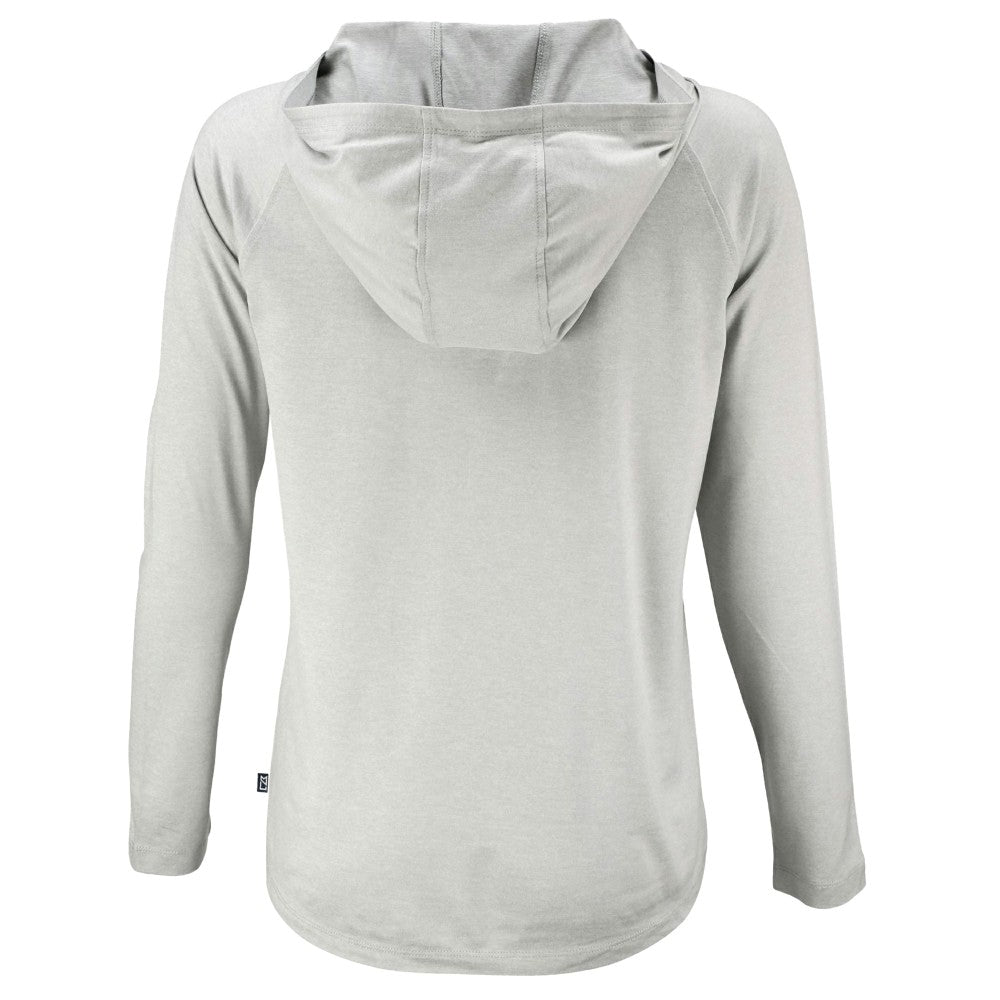 Cincinnati Reds Cutter & Buck Women's Cooperstown Collection Coastline Epic Comfort Eco Recycled Hoodie Raglan Long Sleeve T-Shirt - MLB