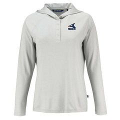 Chicago White Sox Cutter & Buck Women's Cooperstown Collection Coastline Epic Comfort Eco Recycled Hoodie Raglan Long Sleeve T-Shirt - MLB