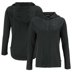 Arizona Diamondbacks Cutter & Buck Women's  Coastline Epic Comfort Eco Recycled Hoodie Raglan Long Sleeve T-Shirt - MLB