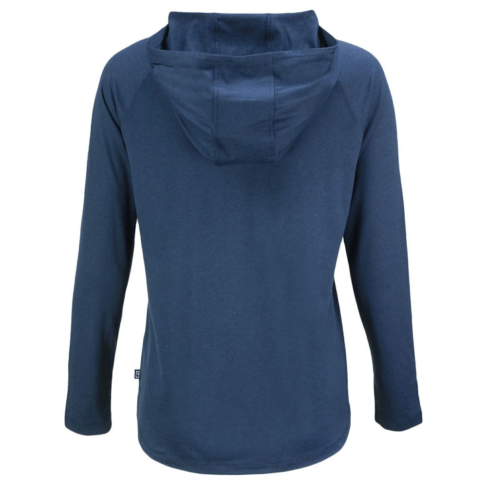 Cleveland Guardians Cutter & Buck Women's  Coastline Epic Comfort Eco Recycled Hoodie Raglan Long Sleeve T-Shirt - MLB