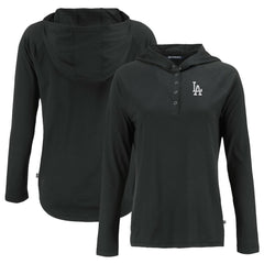 Los Angeles Dodgers Cutter & Buck Women's  Coastline Epic Comfort Eco Recycled Hoodie Raglan Long Sleeve T-Shirt - MLB
