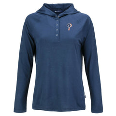 Philadelphia Phillies Cutter & Buck Women's Stars And Stripes Coastline Epic Comfort Eco Recycled Hoodie Raglan Long Sleeve T-Shirt - MLB