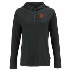San Francisco Giants Cutter & Buck Women's  Coastline Epic Comfort Eco Recycled Hoodie Raglan Long Sleeve T-Shirt - MLB