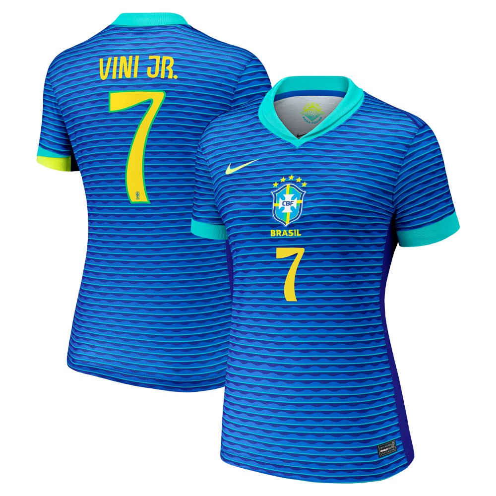 Vini Jr. Brazil National Team Women's 2024 Away Replica Jersey Blue | Nike Online