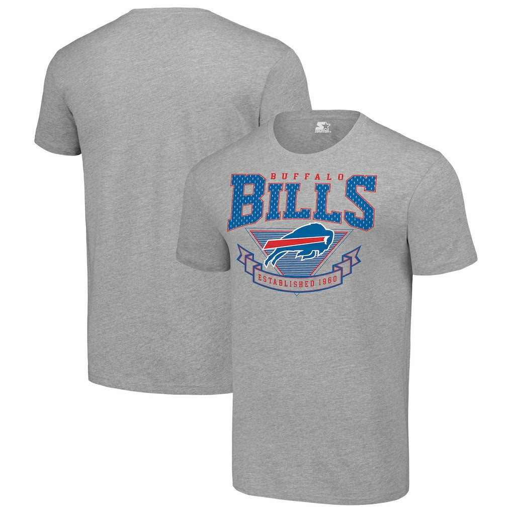 Buffalo Bills Starter 80s Inspired Team Logo T-Shirt Heather Gray | NFL
