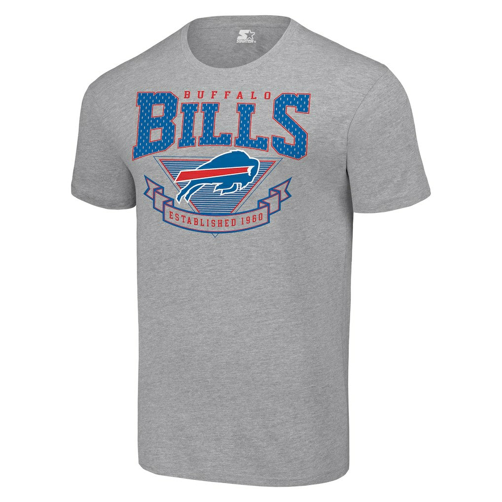 Buffalo Bills Starter 80s Inspired Team Logo T-Shirt Heather Gray | NFL