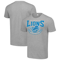 Detroit Lions Starter 80s Inspired Team Logo T-Shirt Heather Gray | NFL