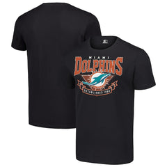 Miami Dolphins Starter 80s Inspired Team Logo T-Shirt Black | NFL