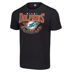 Miami Dolphins Starter 80s Inspired Team Logo T-Shirt Black | NFL