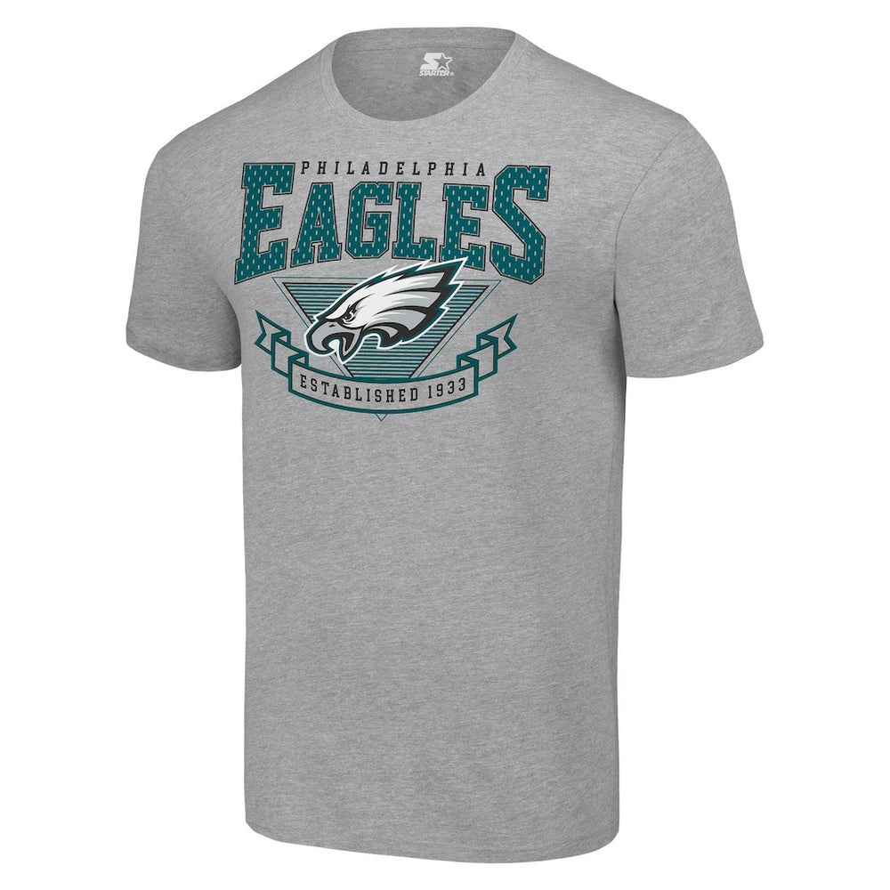 Philadelphia Eagles Starter 80s Inspired Team Logo T-Shirt Heather Gray | NFL