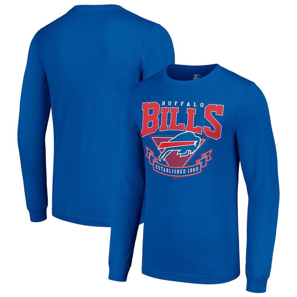 Buffalo Bills Starter '80s Inspired Team Logo Long Sleeve T-Shirt Royal | NFL